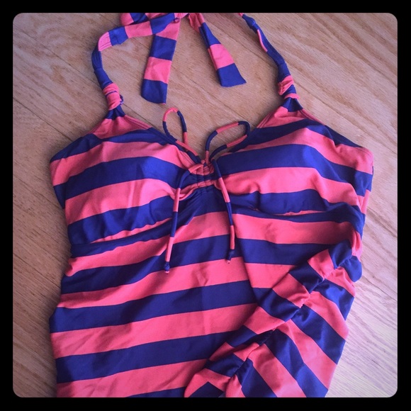 Motherhood Maternity Striped Tankini Swim Top-