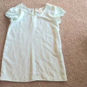 Boutique mint chiffon top!
