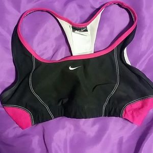 Black and pink Nike Sports bra