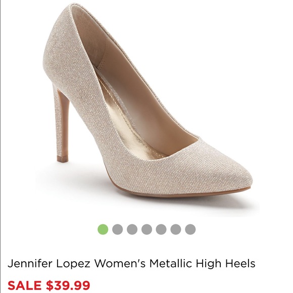Jennifer Lopez Women's metallic high heels