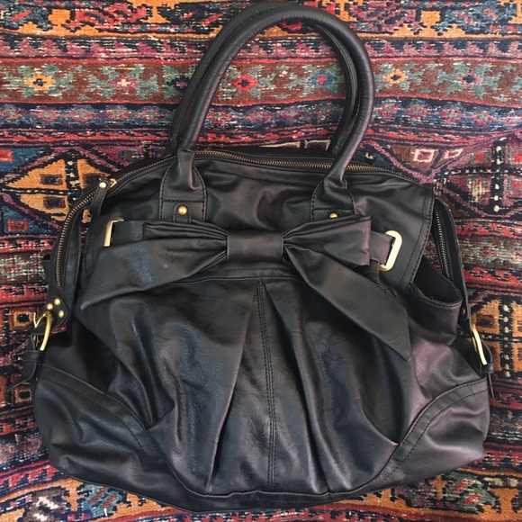 ZARA BLACK BAG W GOLD HARDWARE - Picture 3 of 5