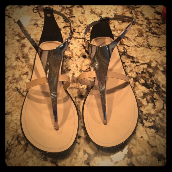 BCBGeneration size 7 sandals.  Metallic silver.