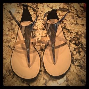 BCBGeneration size 7 sandals.  Metallic silver.