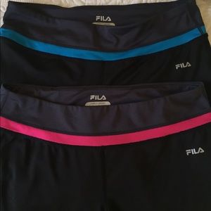 2 pairs of Fila active workout pants!
