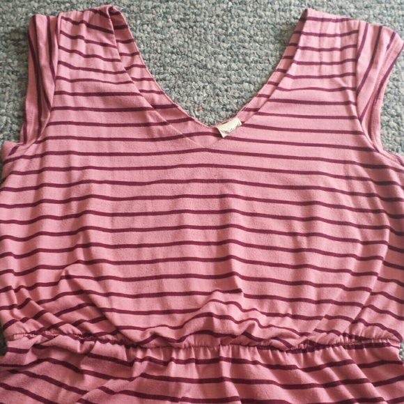 V-neck striped Maxi dress