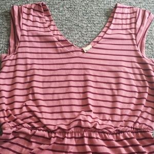 V-neck striped Maxi dress