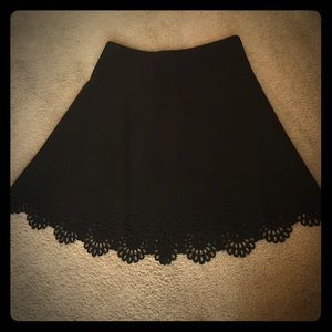 Black A-line skirt
