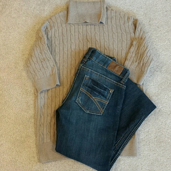 Beige turtle neck sweater