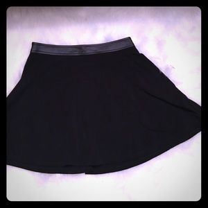 Forever 21 a-line and faux leather insert skirt