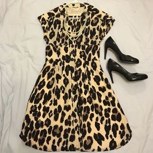 Silk leopard print Nanette Lepore dress, size 4