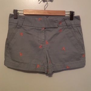 J. Crew Embroidered Critter Shorts