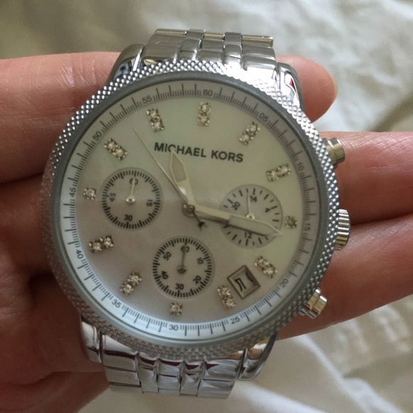MK yellow pink bundle MK silver watch