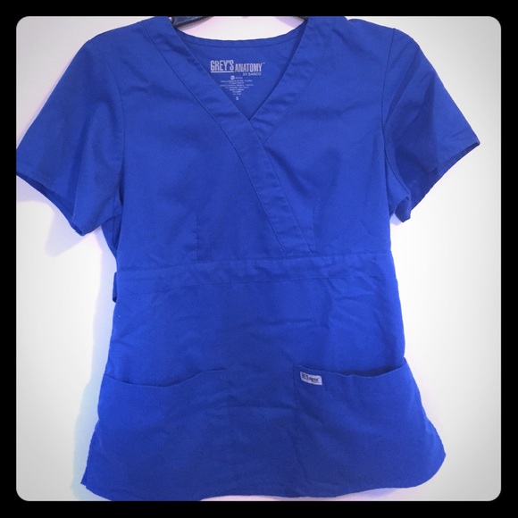 Grey's Anatomy Royal Blue Scrub top!!