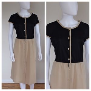 Vintage Dead Stock Button Up Dress With Pockets