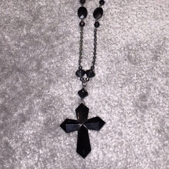 Black Cross Necklace