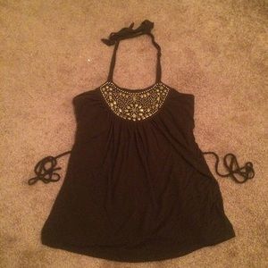 Brown Beaded Top ⭐️