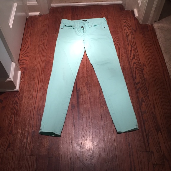 Jcrew Toothpick mint jeans