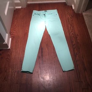 Jcrew Toothpick mint jeans