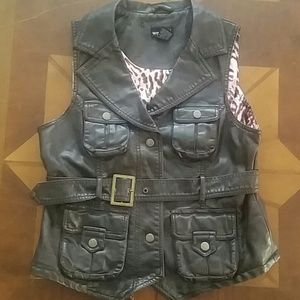 Leather brown jacket (not real leather)