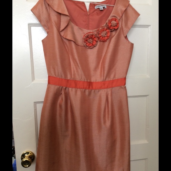 Vintage style orange dress, sz 10