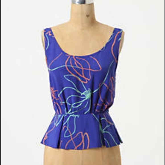 Saria Spindleflower tank Size 0 - Picture 3 of 4