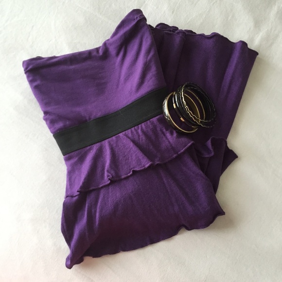 Express Royal Purple Strapless Dress