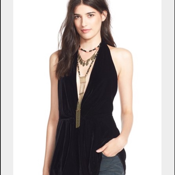 Free People Velvet Halter