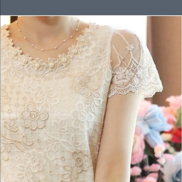 Beige Lace top