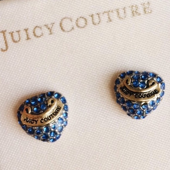Juicy Couture pave heart earrings