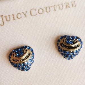 Juicy Couture pave heart earrings