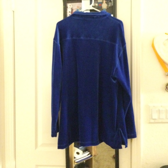 Royal Blue Button Up Shirt w/pocket - Picture 2 of 3