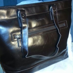 Franklin Covey Brown Laptop Bag With Storage