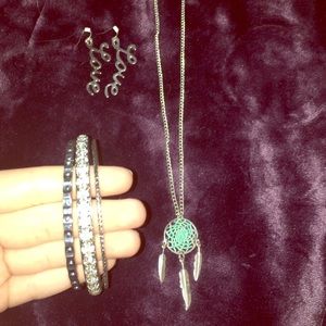 Super Cute Silvery Jewelry Set