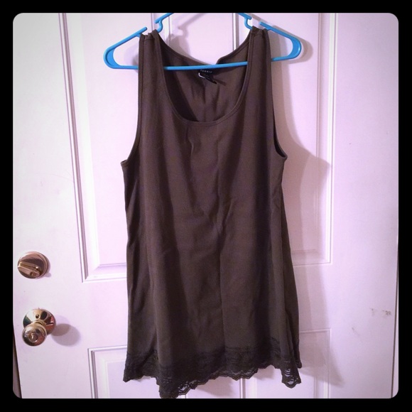 TORRID Army green lace Cami