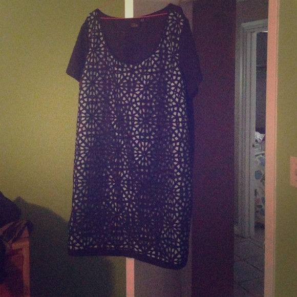 Asos Curve Blue Geometrical Dress