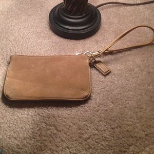 Coach suede wristlet