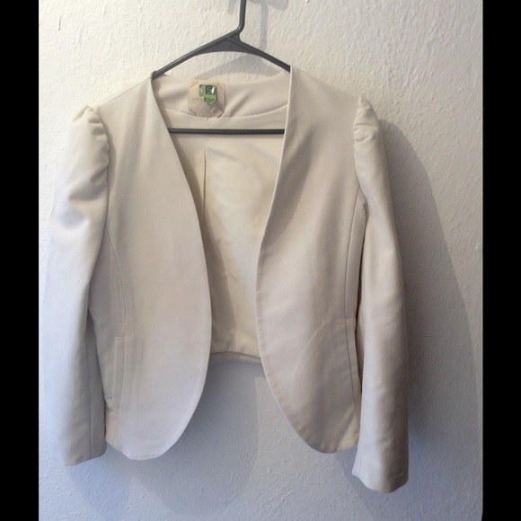 white bolero mini blazer