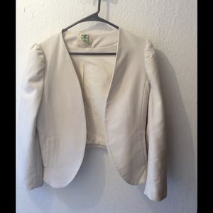 white bolero mini blazer