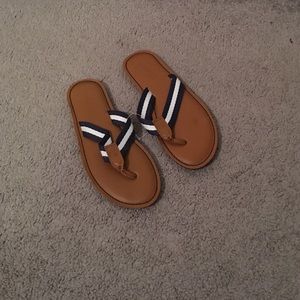 Ralph Lauren Edison sandal navy blue/ white strap