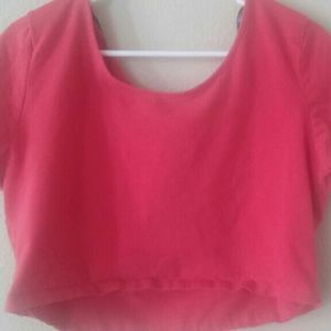 Coral - red/Orange crop top