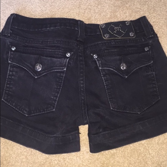 Miss me black distressed shorts