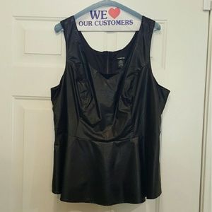 NWT Sexy leather peplum top