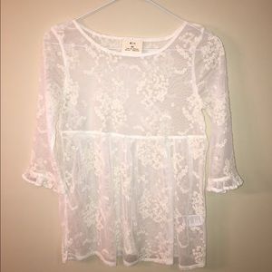 White sheer top