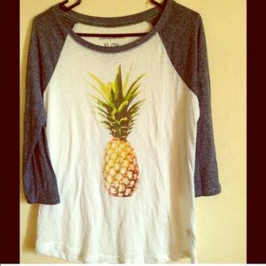 Pineapple baseball tee