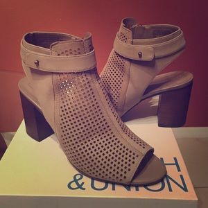 Open toe booties