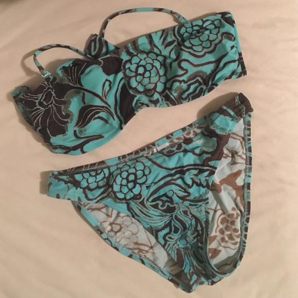 Sunset Blue & Brown Bikini Set