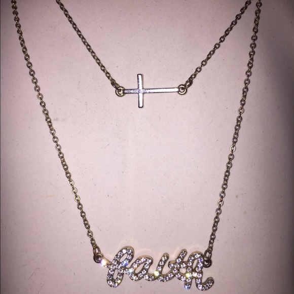 Layered necklace as one