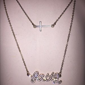 Layered necklace as one