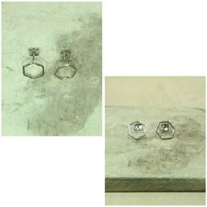 Silver Polygon Earrings