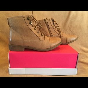 Tan Lace Up Booties